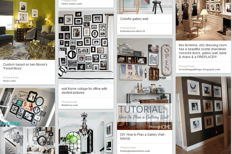 How to display photographs in your home Pinterest board