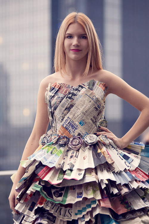 Paper garment from Joseph Chamberlain College Fashion Show at the Library of Birmingham