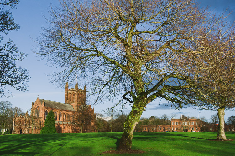 A view on Crichton Church and Easterbrook Hall Dumfries
