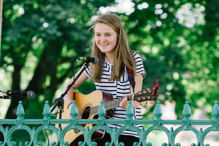Kate Kyle, young songwriter and guitarist, performs at Dock park