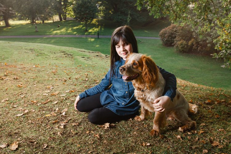Kayleigh and Rio – autumnal portraits at Castledykes Park (Part 1)