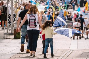 Dumfries families join the independence procession