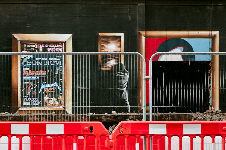 Argyle Street Gallery mural by Smug being demolished